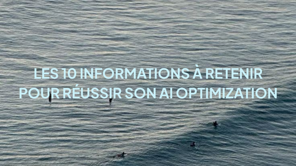 Les 10 informations à retenir pour réussir son AI optimization: V